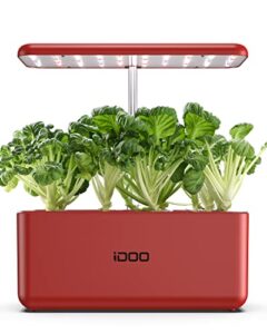 idoo hydroponics growing system, indoor herb garden starter kit with led grow light, smart garden planter for home kitchen, automatic timer germination kit
