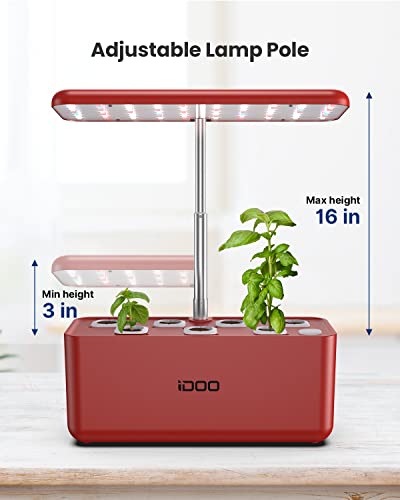 iDOO Hydroponics Growing System, Indoor Herb Garden Starter Kit with LED Grow Light, Smart Garden Planter for Home Kitchen, Automatic Timer Germination Kit