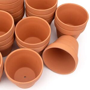 [26 pack] 4″ planter nursery pots terracotta pot clay pots clay ceramic pottery cactus flower pots succulent nursery pots garden terra cotta pots with drainage hole (26)