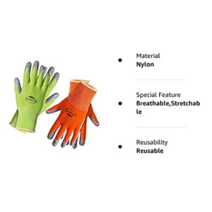 Gardening Gloves for Women (2, Small) Super grippy Garden Gloves from Breathable Nylon with puncture-resistant nitrile