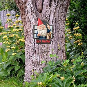 JHWKJS Elf Out The Door Tree Hugger Naughty Garden Gnome Peeker Yard Art Funny Whimsical Tree Sculpture Garden Decoration for Patio Yard Lawn Porch Ornament Gift