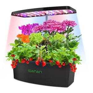 Herb Garden Kit Indoor - 12 Pods Hydroponics Growing System Indoor Garden, Indoor Gardening System with Sprouting Kit, 6L Smart Water Tank, Height Adjustable, Indoor Herb Garden with Grow Light
