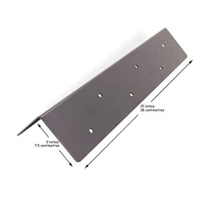 Sherfire Corner Brackets for Raised Garden Bed, 15 in/38 cm, 4 Pack - Decorative Black Design, Screws Included, Rust-Proof Steel, Support for Above Ground Wood Planter Box - Complete with 2 Frog Ties