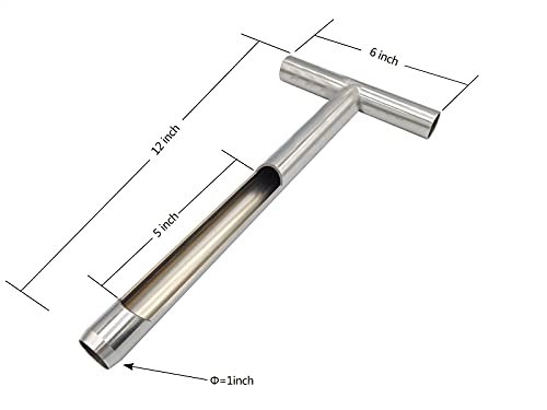 Soil Sample Probe 12 Inch with Reusable Soil Sampler Bags,Stainless Steel T-Style Handle Soil Test Kit,Soil Probe Rod for Soil Sampling Plant Care/Agriculture/Garden/Farm/Golf Course (12”S/T-Style)