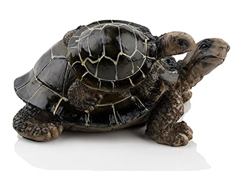 ABEESEA Sea Turtle Figurine Statue Garden Sea Turtle Animal Statue Indoor Outdoor Pond Decor - Mother and Child Turtle