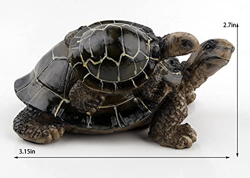 ABEESEA Sea Turtle Figurine Statue Garden Sea Turtle Animal Statue Indoor Outdoor Pond Decor - Mother and Child Turtle