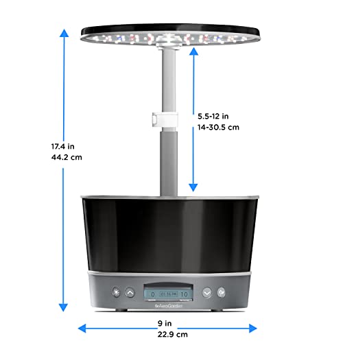 AeroGarden Harvest Elite 360 with Gourmet Herb Seed Pod Kit - Hydroponic Indoor Garden, Platinum Stainless