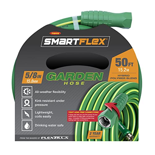 SmartFlex Garden Hose, 5/8 in. x 50 ft., Hybrid, Green - HSFG550GR