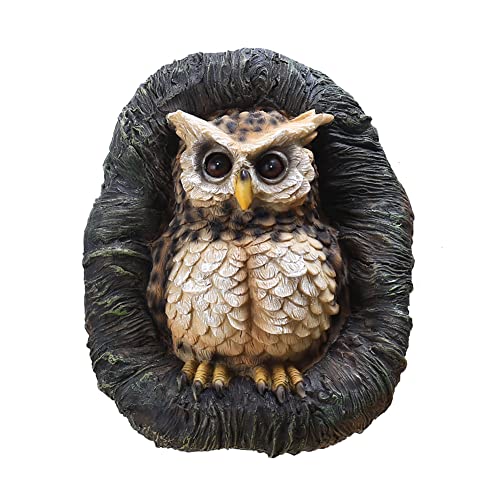 JXCBXJ Owl Tree Hugger,Garden Statues Owl,Nature Country Art Owl Figurine for Indoor Outdoor Yard Tree Decorations