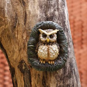 JXCBXJ Owl Tree Hugger,Garden Statues Owl,Nature Country Art Owl Figurine for Indoor Outdoor Yard Tree Decorations