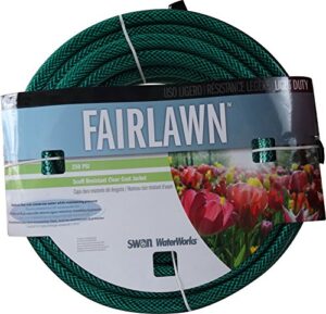 swan products sncfa12050 fairlawn watersaver light duty chore garden hose 50′ x 1/2″, green