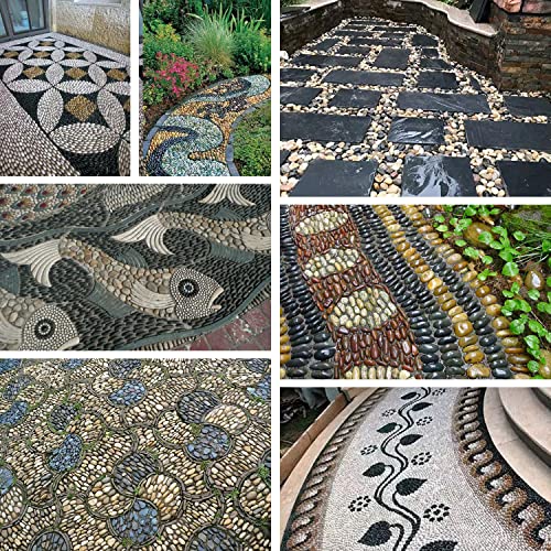 Virekm River Rocks Decorative Ornamental Pebbles Garden Landscaping Stones Gravel Filler for Home Decoration Flower Bed Fish Tank Plants Vases Succulents