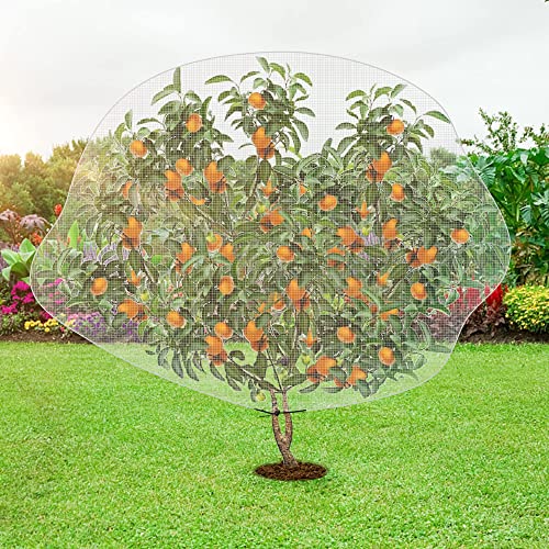 PURPLE STAR 1N 6.2 x 8.2 Feet Insect Bird Barrier Netting Mesh with Drawstring-Garden Bug Netting Plant Cover for Protect Plant Fruit Flower from Insect Bird