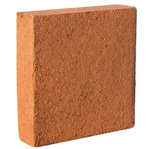 premium coco coir brick – 11 pound / 5kg coconut coir – 100% organic and eco-friendly – omri listed – natural compressed growing medium – potting soil substrate for gardens, seeds and plants