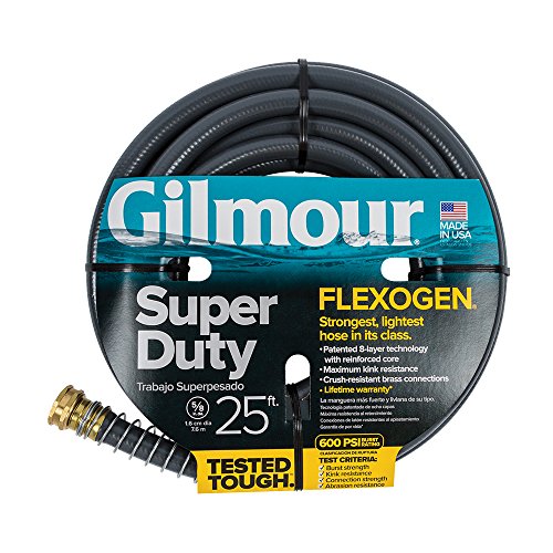 Gilmour Flexogen 5/8 in. Dia. x 25 ft. L Gray Vinyl Garden Hose