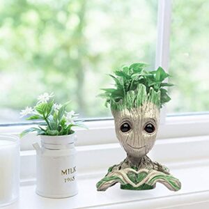 Abomet Groot Planter,Baby Groot Flower Pot Succulent Planter for Garden Decor Desktop,Groot Pencil Pen Holder for Kids Toy Gifts