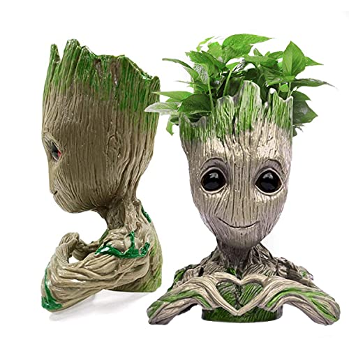 Abomet Groot Planter,Baby Groot Flower Pot Succulent Planter for Garden Decor Desktop,Groot Pencil Pen Holder for Kids Toy Gifts