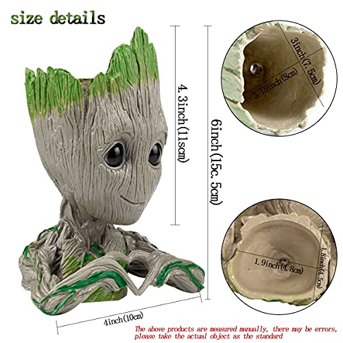 Abomet Groot Planter,Baby Groot Flower Pot Succulent Planter for Garden Decor Desktop,Groot Pencil Pen Holder for Kids Toy Gifts