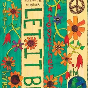 Studio M Let it Be Art Pole Lennon and McCartney Lyrics Outdoor Decorative Garden Post, Made in USA, 20 Inches Tall