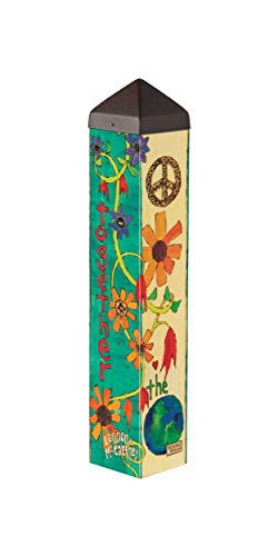 Studio M Let it Be Art Pole Lennon and McCartney Lyrics Outdoor Decorative Garden Post, Made in USA, 20 Inches Tall