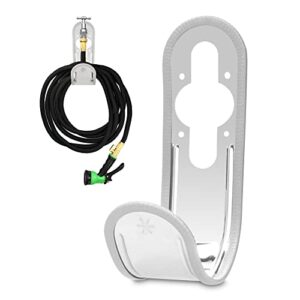 Expandable Hose Hanger - Spigot or Wall Mount, Holder for Up to 100 Feet Expandable Garden Hose, Max Load Capacity 6.5 Pounds, Size 10.6 x 5.9 x 3.7 Inches, Weight 0.6 Pounds, Premium Stainless Steel