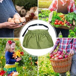 2 Pack Harvesting Apron,Garden Harvest Apron,Perfect for Weeding,Vegetables,Fruits,Berry Picking,Gathering Eggs Herb,Canvas Harvest Apron Waist Belt for Gardeners Women Men with 2 Pockets Handsfree