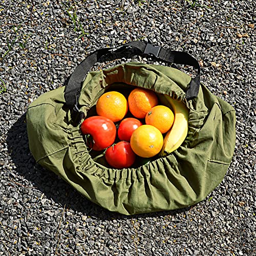 2 Pack Harvesting Apron,Garden Harvest Apron,Perfect for Weeding,Vegetables,Fruits,Berry Picking,Gathering Eggs Herb,Canvas Harvest Apron Waist Belt for Gardeners Women Men with 2 Pockets Handsfree