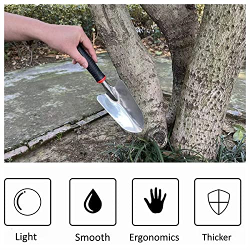 Zog Polished Stainless Steel Garden Trowel - Bend-Proof,Hand Shovel Garden Tool,Best for Digging & Planting, for Use in Any Vegetable or Flower (XXL)