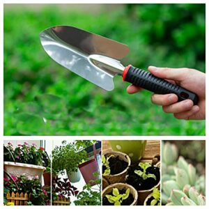 Zog Polished Stainless Steel Garden Trowel - Bend-Proof,Hand Shovel Garden Tool,Best for Digging & Planting, for Use in Any Vegetable or Flower (XXL)