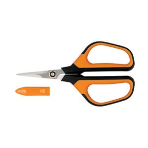 fiskars 399230-1001 micro-tip pruning shears, orange/black