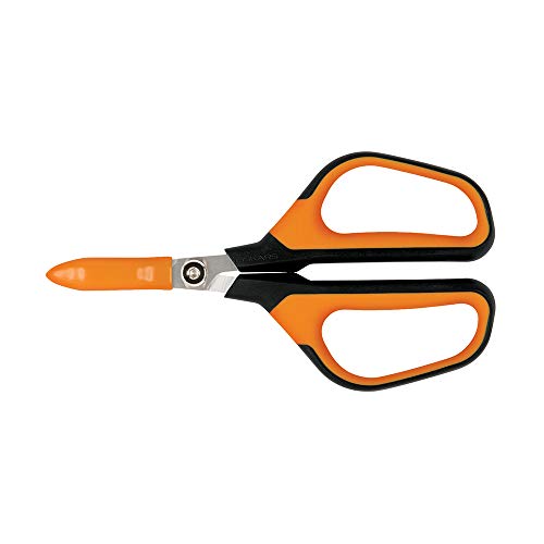 Fiskars 399230-1001 Micro-Tip Pruning Shears, Orange/Black