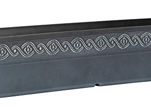 Classic Home and Garden 9418D-515 18" Corinthian Trough planter, Storm