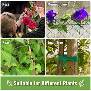 197 Ft Plant Ties for Climbing Plants, Stretching Garden Plant Tape, Soft Reusable Garden Twist Wire Strings for Tomato Cucumber Vine Plants Sapling Supports Training Staking Outdoor Indoor