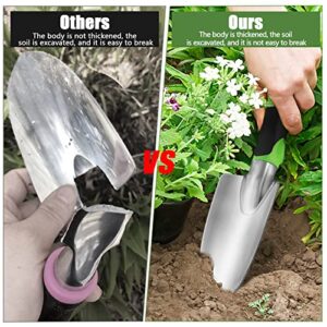 Gardening Tools,Garden Tools Set 9 Piece, Aluminum Garden Hand Tools Set Heavy Duty, Ideal Garden Tool Kit Gifts for Women, Outdoor Hand Tools with Garden Gloves,Trowel and Organizer Tote Bag