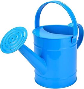 suq i ome 1.5l small metal watering can -garden outdoor watering can bucket – small portable indoor watering equipment with anti-rust powder coating treatment blue