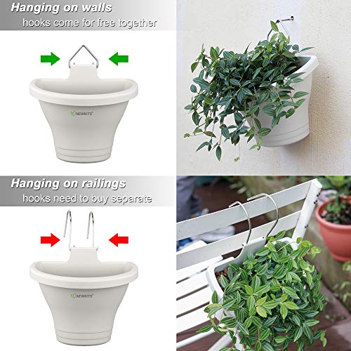 Hanging Vertical Planter, NEWKITS 3 Pcs Modular Hanging Planters Free Combination Wall Planter for Yard Garden Outdoor and Indoor Hanging Decorations - White