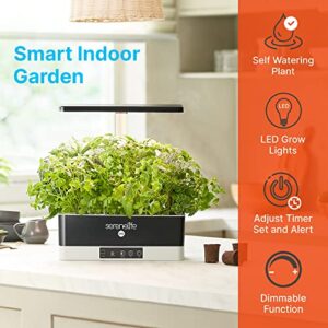 SereneLife Hydroponic Herb Garden 11 Pods, Indoor Growing System ,Smart Indoor Plant System w/Height Adjustable LED Grow Light (Black)
