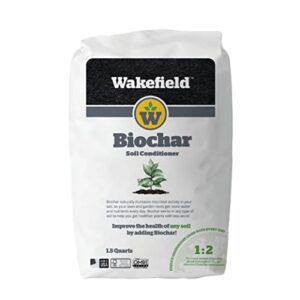 wakefield biochar – premium soil conditioner (activated charcoal for plants, horticultural charcoal) – 100% organic bio char for raised bed and vegetable gardens, potting mix and lawns – 1 pound