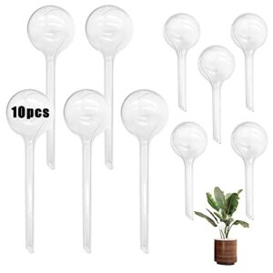 gddochn 10 pcs plastic clear self-watering bulbs,garden plant watering globes,plastic automatic devices watering globe for indoor outdoor plants,flowers