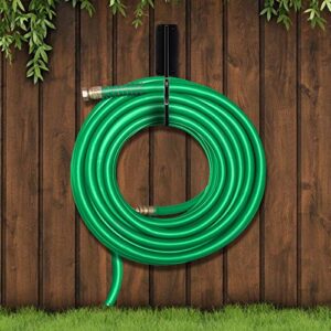 Urban Deco Hose Holder Hook, Wall Mounted Water Hose Storage Hanger,Heavy Duty Metal Hose Bracket,Holds 125-Feet of 5/8-Inch Hosepipe Black