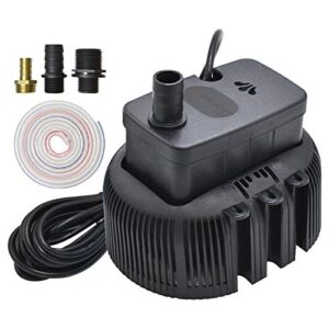 pool cover pump above ground sump pumps water pump 850gph water removal with 3 adapters 16ft drainage hose (black)