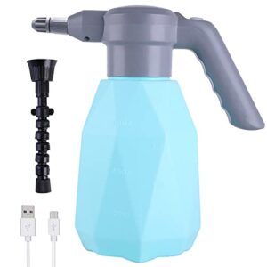 doubfivsy electric plant sprayer 2l/0.5 gallon garden sprayer rechargeable automatic plant mister spray bottle with adjustable spout, extended nozzle for garden fertilizing cleaning (blue)