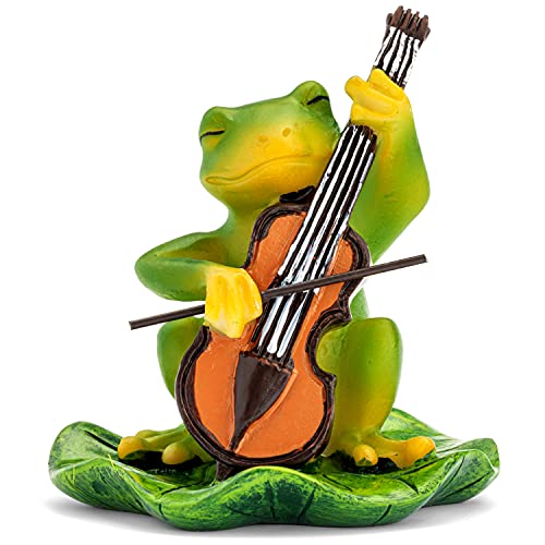 Miniature Frog Garden Statue - 2" Tall - Mini Outdoor Accessory Figurine for Fairy Garden