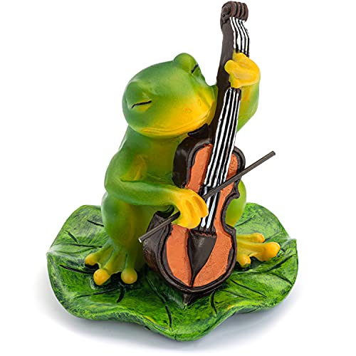 Miniature Frog Garden Statue - 2" Tall - Mini Outdoor Accessory Figurine for Fairy Garden