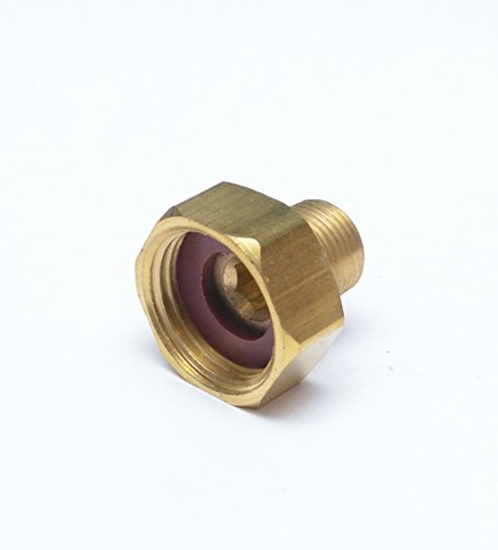 FASPARTS 3/8" Male NPT MPT MIP to 3/4" Female GHT Garden Hose Thread Adapter Brass Fitting Fuel/Air/Water/Boat/Gas/Oil WOG House/Boat/Lawn/Power Wash/Irrigation