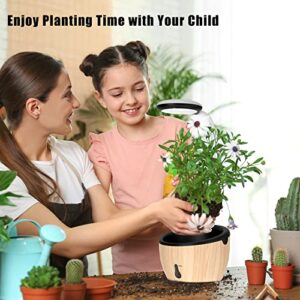 Indoor Gardening System, HYPERECHO Grow Light with Pot, Plant Grow Lights for Indoor Plants with Automatic Watering, Indoor Herb Garden with Auto On/Off Timer 8/12/16H 5V Low Safe Voltage