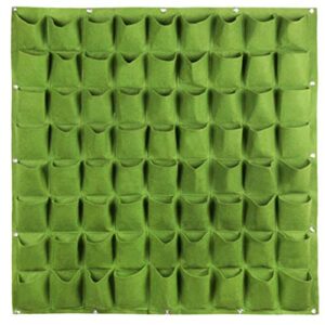 MONDEYO 72 Pocket Vertical Wall Garden Planter, Wall Hanging Planting Plant Grow Bags for Garden Indoor Outdoor Green