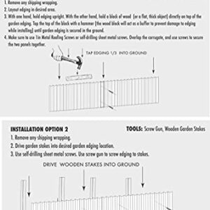 Landscape Edging Borders,Corrugated Metal Garden Lawn Edging for Vegetable,Flower Beds, Patios and Courtyard Fence