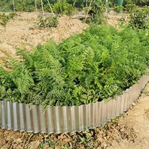 Landscape Edging Borders,Corrugated Metal Garden Lawn Edging for Vegetable,Flower Beds, Patios and Courtyard Fence