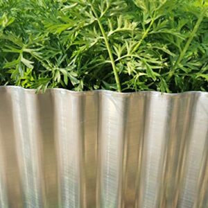 Landscape Edging Borders,Corrugated Metal Garden Lawn Edging for Vegetable,Flower Beds, Patios and Courtyard Fence